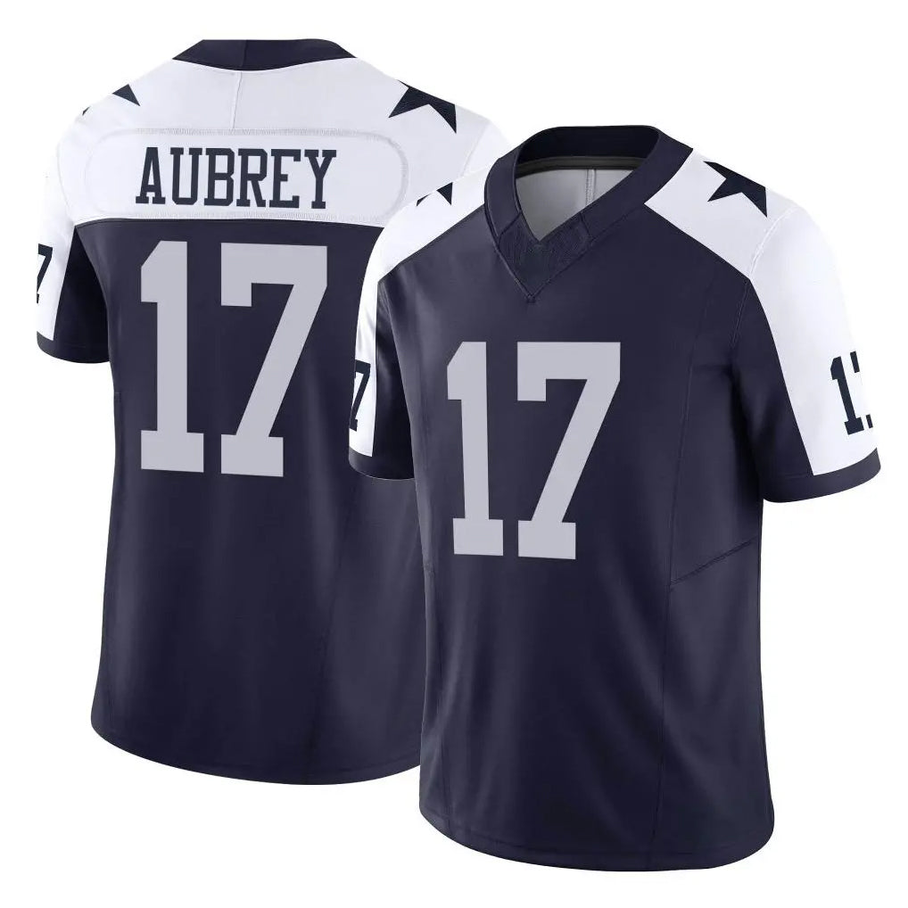 D.Cowboys #17 Brandon Aubrey Player Navy-White Limited Alternate Vapor F.U.S.E. Home Game Ldoa Stitched Jerseys