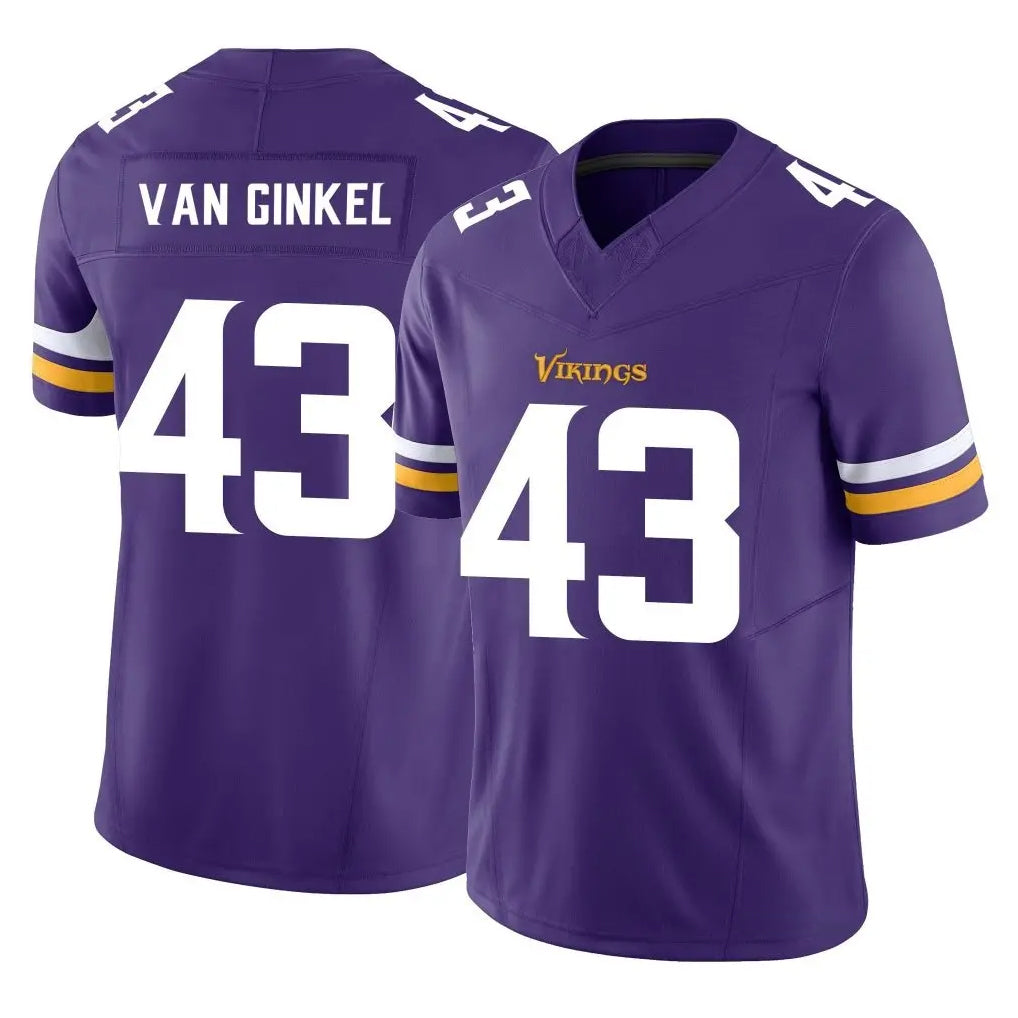 M.Vikings #43 Andrew Van Ginkel Player Purple Limited Vapor F.U.S.E. Home Game Ldoa Stitched Jerseys
