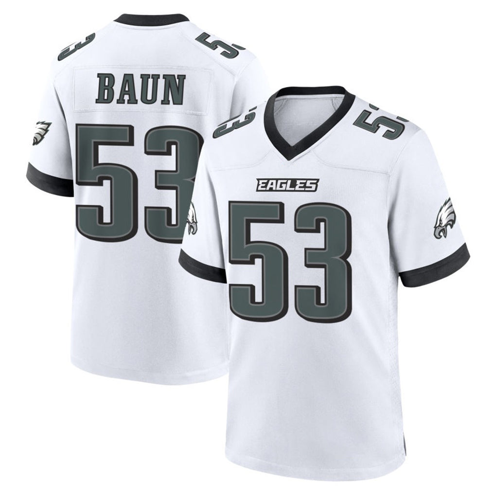 P.Eagles #53 Zack Baun Player White Game Home Ldoa Stitched Jerseys