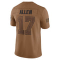 B.Bills #17 Josh Allen Player Brown Salute To Service Limited Ldoa Stitched Jerseys