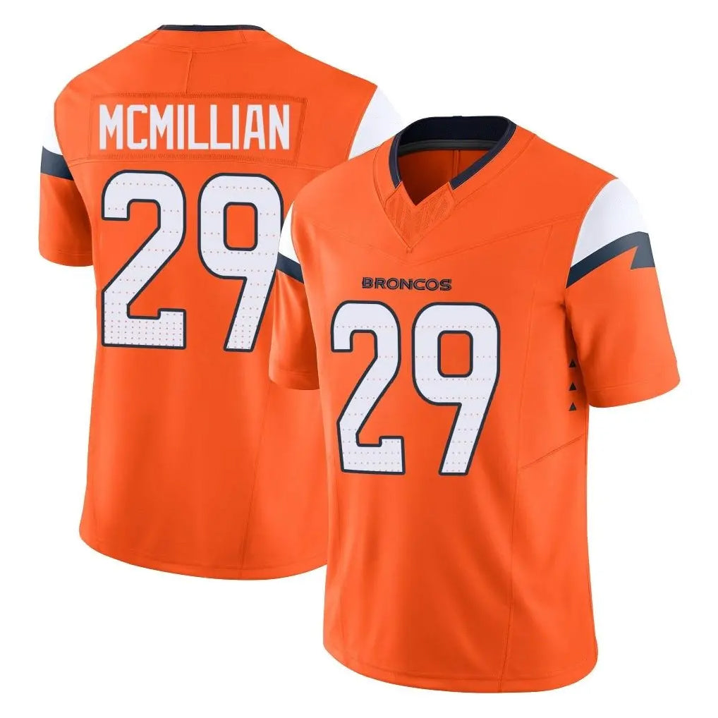 D.Broncos #29 Ja'Quan McMillian Player Orange Vapor F.U.S.E. Limited Home Game Ldoa Stitched Jerseys