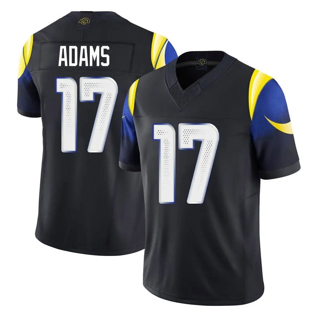 LA.Rams #17 Davante Adams Player Black Midnight Rivalries Collection Limited Home Game Ldoa Stitched Jerseys