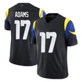 LA.Rams #17 Davante Adams Player Black Midnight Rivalries Collection Limited Home Game Ldoa Stitched Jerseys
