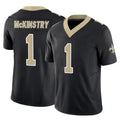 NO.Saints #1 Kool-Aid McKinstry Player Black Limited Vapor F.U.S.E. Home Game Ldoa Stitched Jerseys