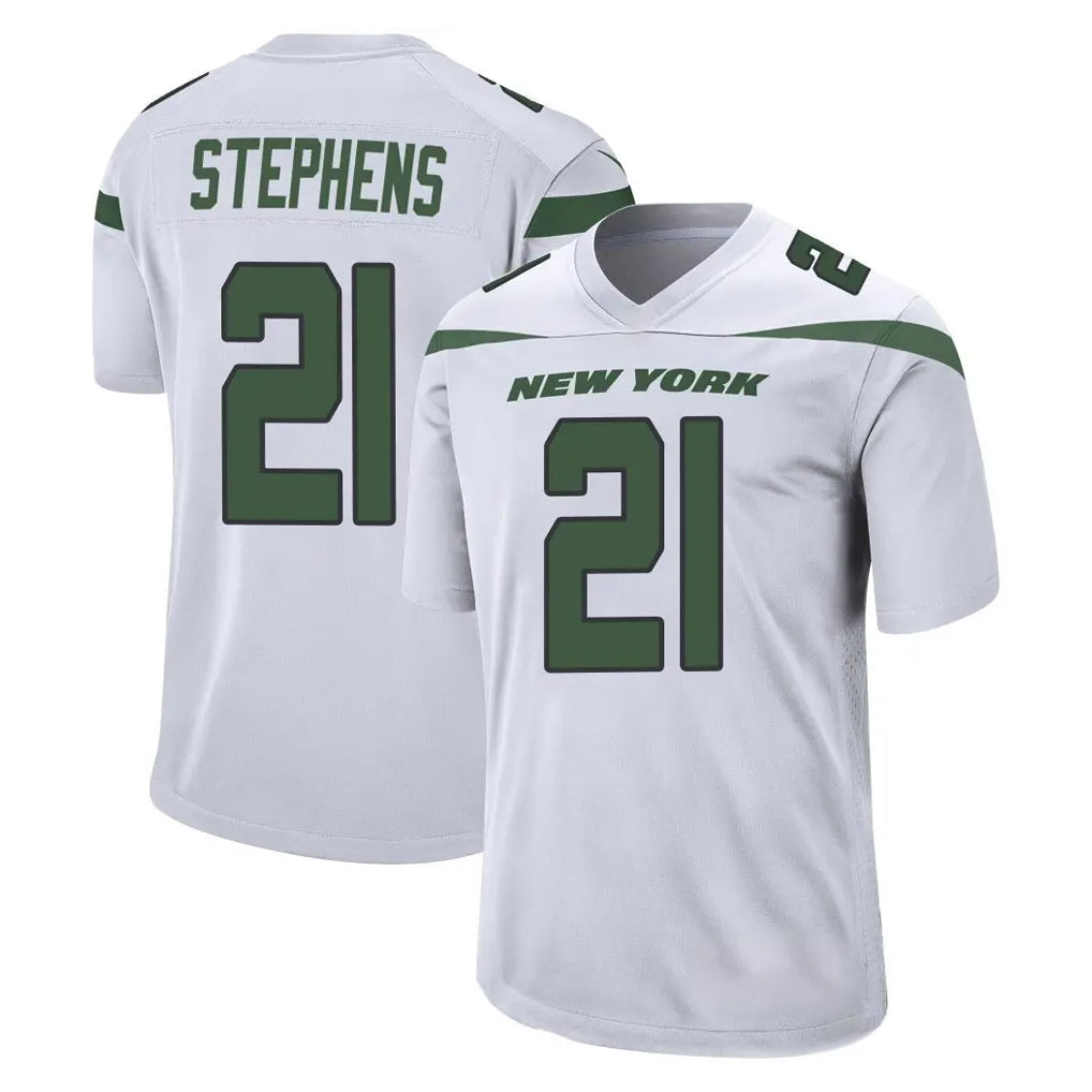 NY.Jets #21 Brandon Stephens Player White Spotlight Home Game Ldoa Stitched Jerseys