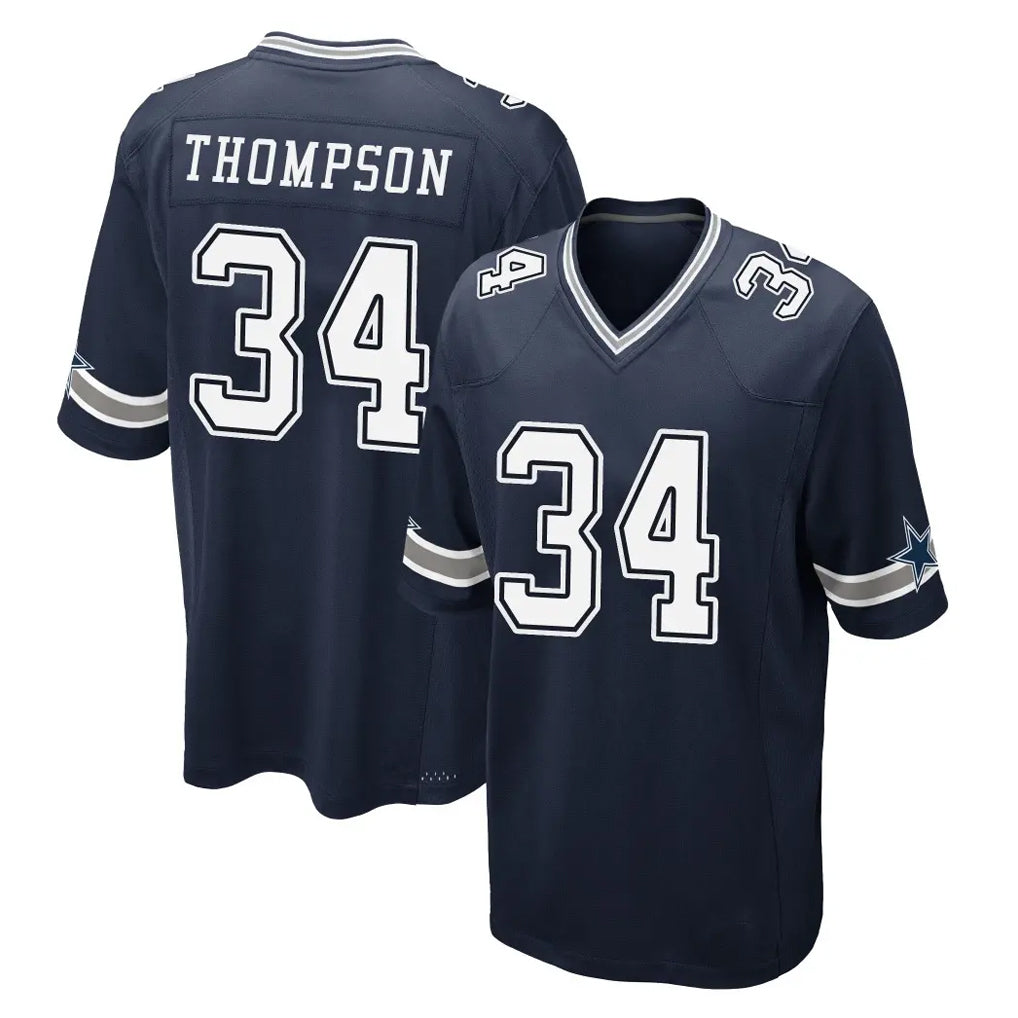 D.Cowboys #34 Jalen Thompson Player Navy Home Game Ldoa Stitched Jerseys