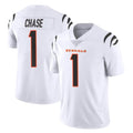 C.Bengals #1 Ja'Marr Chase Player White Vapor Untouchable Limited Home Game Ldoa Stitched Jerseys