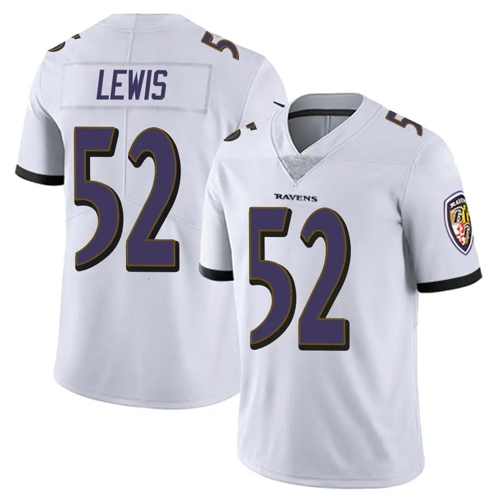 B.Ravens #52 Ray Lewis Player White Vapor Untouchable Limited Game Home Ldoa Stitched Jerseys