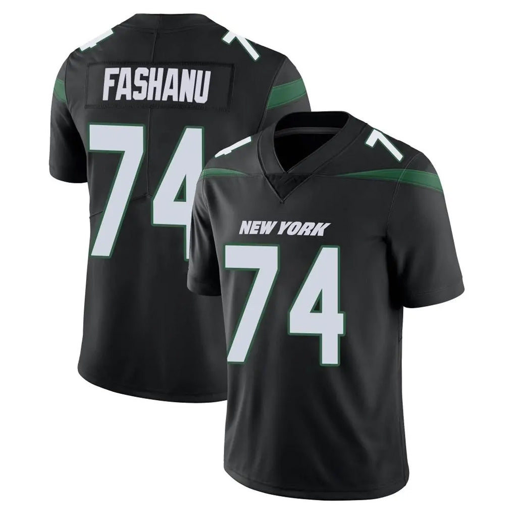 NY.Jets #74 Olu Fashanu Player Stealth Black Limited Vapor Home Game Ldoa Stitched Jerseys
