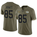 GB.Packers #85 Tucker Kraft Player Olive Salute To Service Limited Ldoa Stitched Jerseys