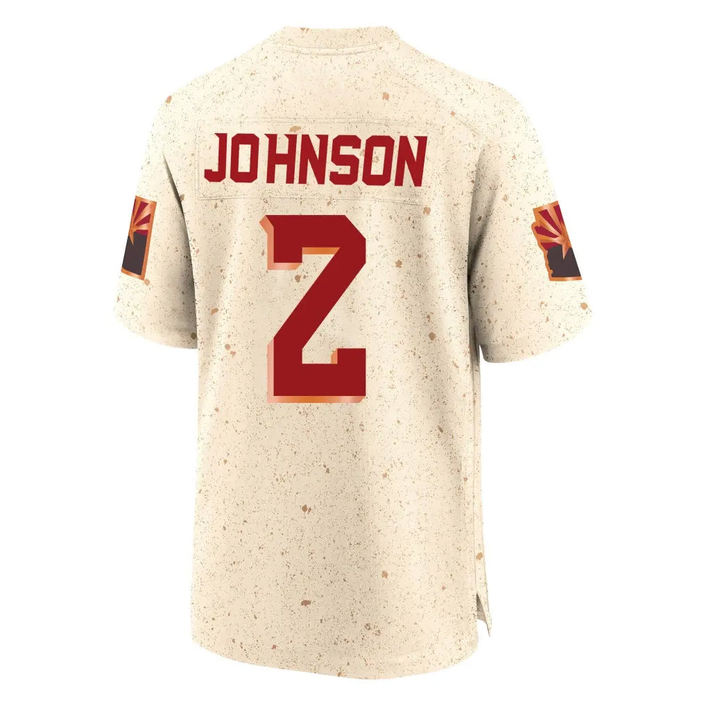A.Cardinals #2 Will Johnson Player Cream Rivalries Collection Game Ldoa Stitched Jerseys