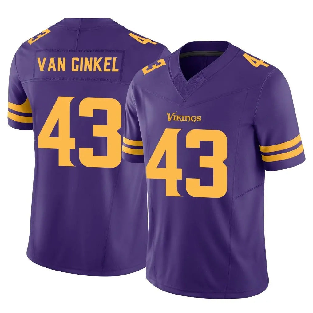 M.Vikings #43 Andrew Van Ginkel Player Purple Limited Alternate Vapor F.U.S.E. Home Game Ldoa Stitched Jerseys