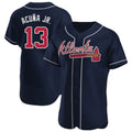 A.Braves #13 Ronald Acuna Jr Player Navy Limited Elite Home Game Ldoa Stitched Jerseys