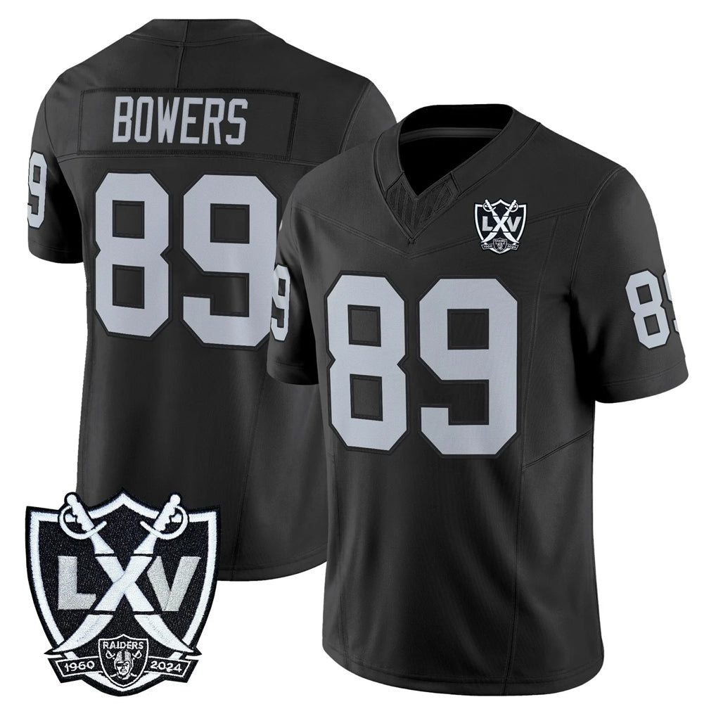 LV.Raiders #89 Brock Bowers Player Black 2026 Vapor Limited Home Game Ldoa Stitched Jerseys