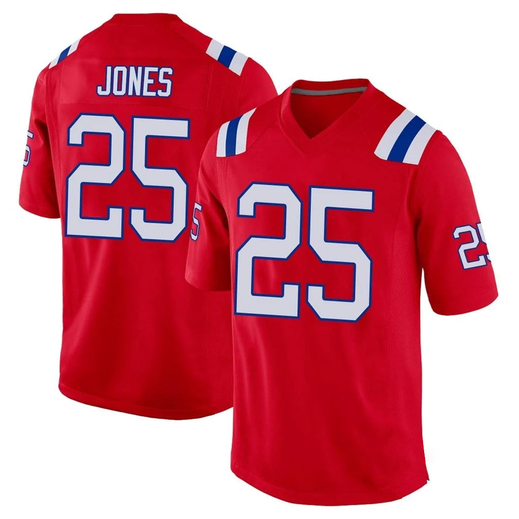 NE.Patriots #25 Marcus Jones Player Red Home Game Ldoa Stitched Jerseys