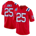 NE.Patriots #25 Marcus Jones Player Red Home Game Ldoa Stitched Jerseys