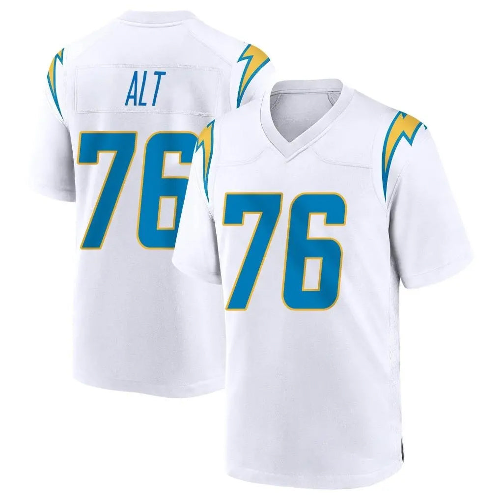 LA.Chargers #76 Joe Alt Player White Home Game Ldoa Stitched Jerseys