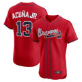 A.Braves #13 Ronald Acuna Jr Player Red Limited Elite Home Game Ldoa Stitched Jerseys