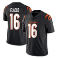 C.Bengals #16 Joe Flacco Player Black Vapor Untouchable Limited Home Game Ldoa Stitched Jerseys