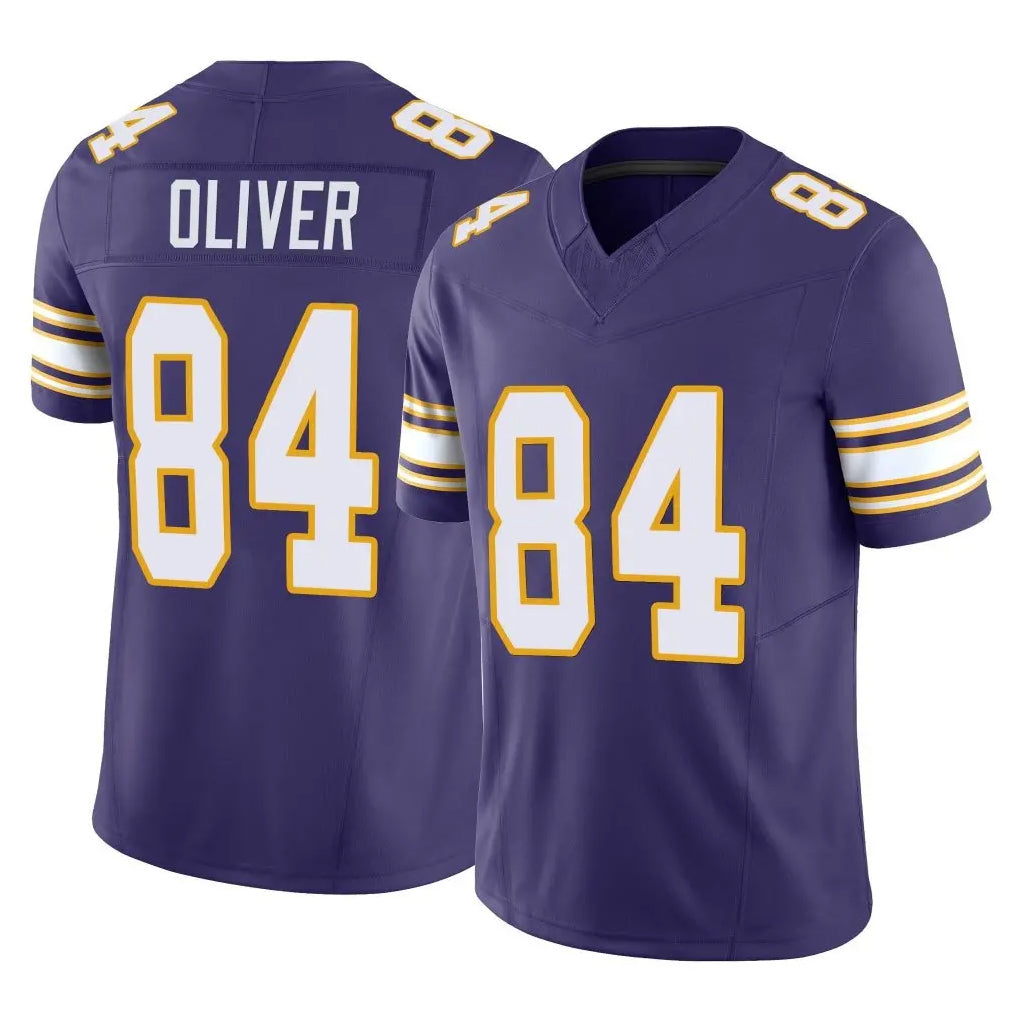 M.Vikings #84 Josh Oliver Player Purple Limited Classic Vapor F.U.S.E. Home Game Ldoa Stitched Jerseys