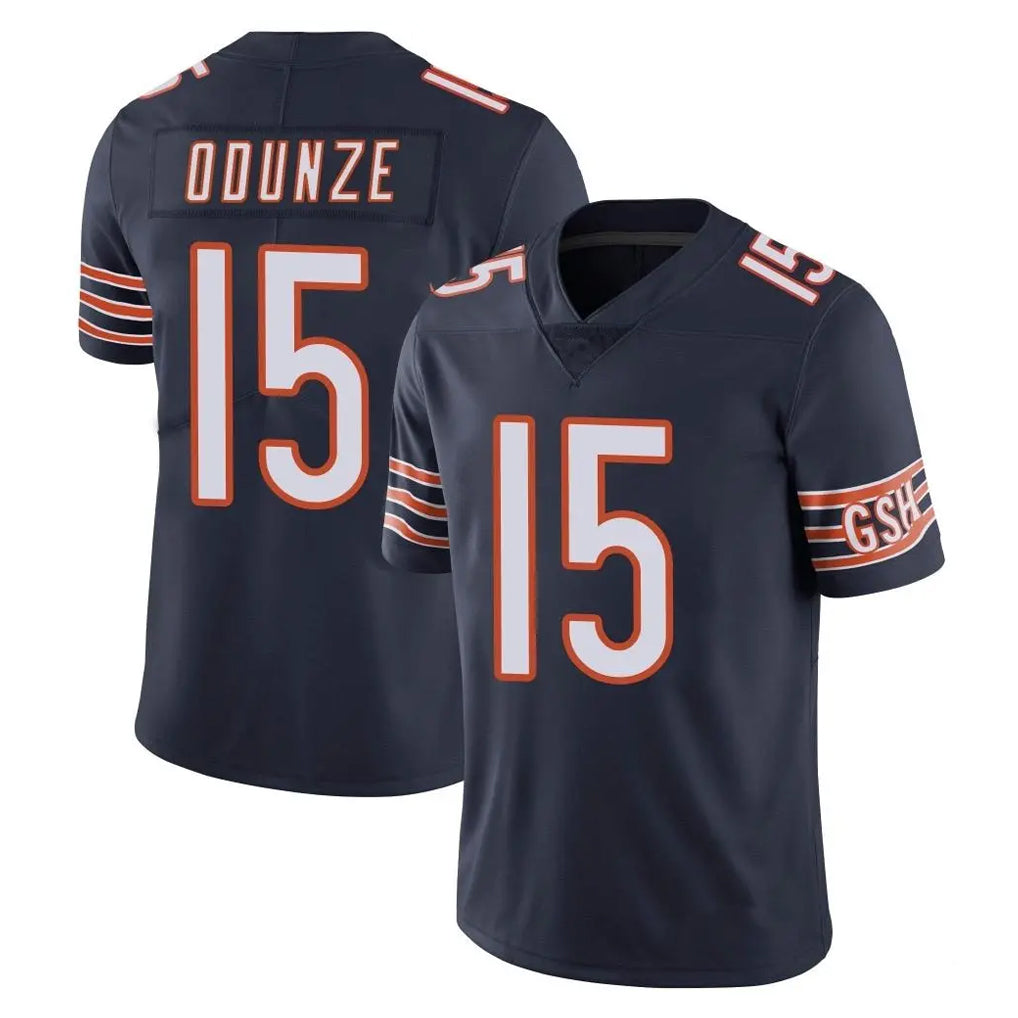 C.Bears #15 Rome Odunze Player Navy Vapor Untouchable Limited Home Game Ldoa Stitched Jerseys