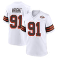 C.Browns #91 Alex Wright Player White Alternate Home Game Ldoa Stitched Jerseys