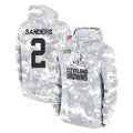 C.Browns #2 Shedeur Sanders Player Arctic Camo Salute to Service Hoodies Limited Game Ldoa Stitched Jerseys
