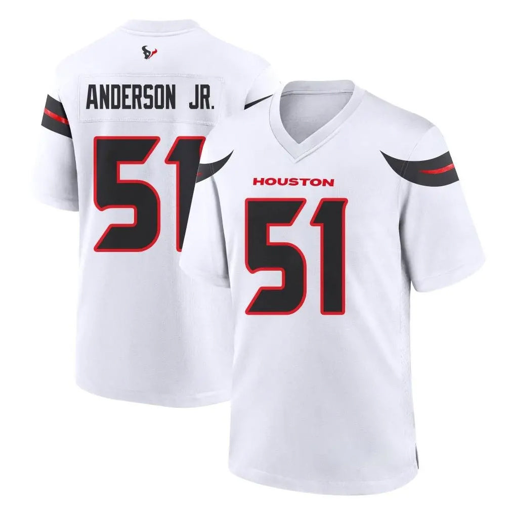 H.Texans #51 Will Anderson Jr. Player White Home Game Ldoa Stitched Jerseys