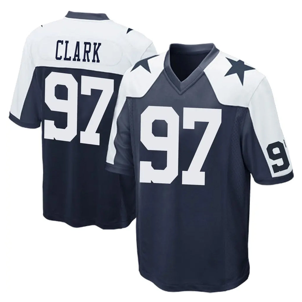 D.Cowboys #97 Kenny Clark Player Navy-White Alternate Home Game Ldoa Stitched Jerseys