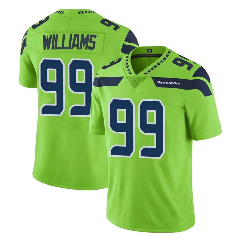 S.Seahawks #99 Leonard Williams Player Green Limited Color Rush Home Game Ldoa Stitched Jerseys