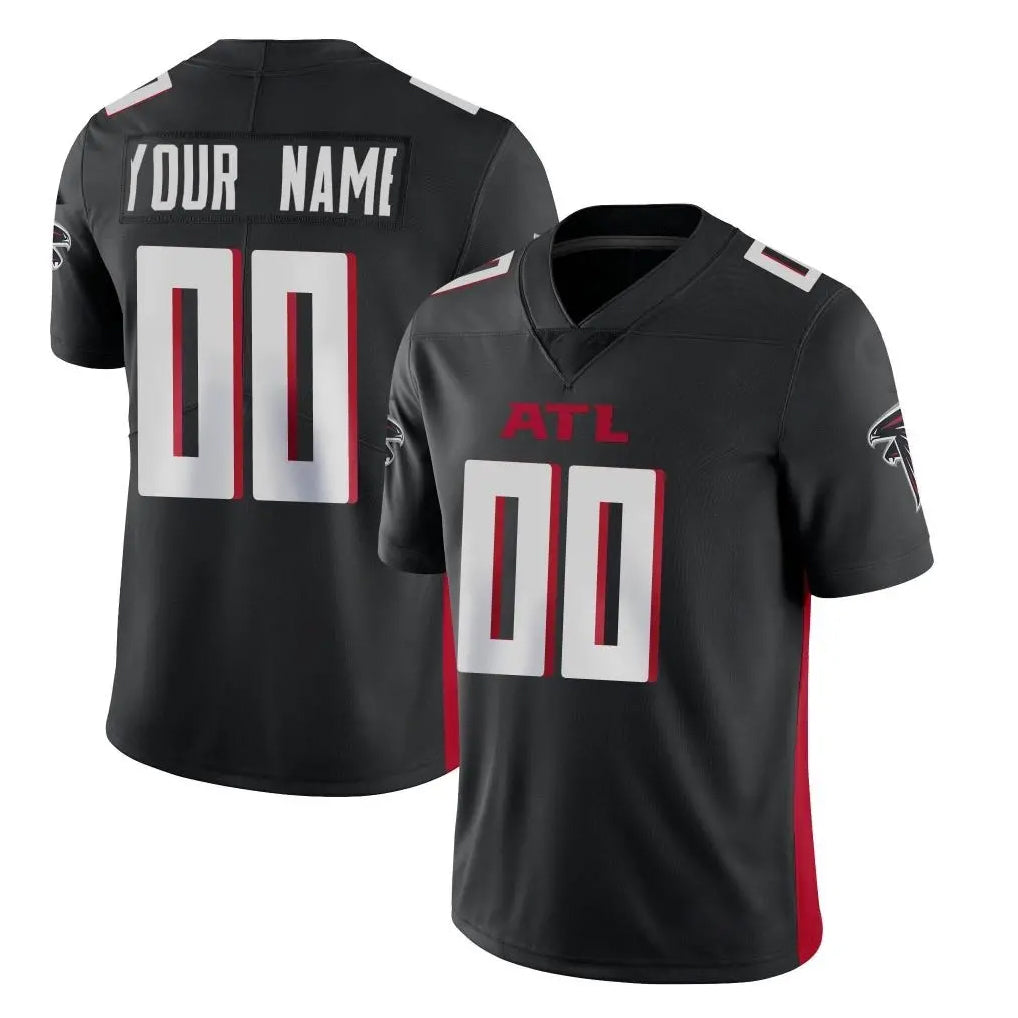 Custom A.Falcons Black Limited Home Game Any Name & Numbers Ldoa Stitched Jerseys