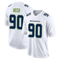 S.Seahawks #90 Jarran Reed Player White Tundra Fashion Home Game Ldoa Stitched Jerseys