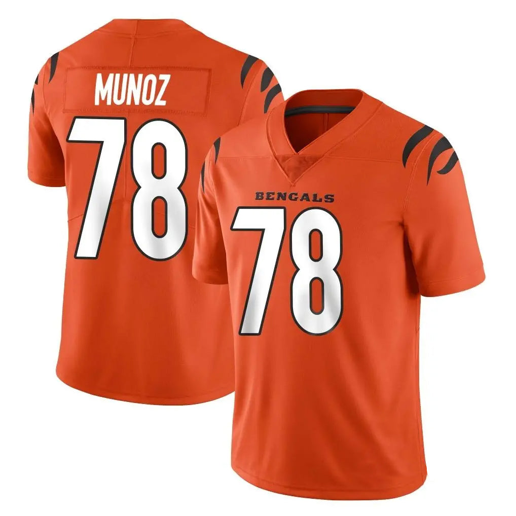 C.Bengals #78 Anthony Munoz Player Orange Vapor Untouchable Limited Home Game Ldoa Stitched Jerseys