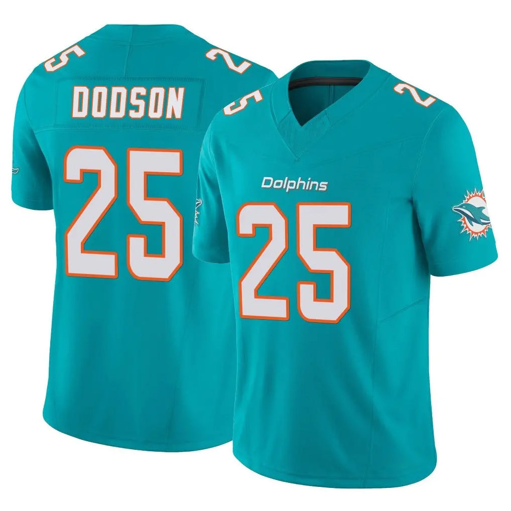 M.Dolphins #25 Tyrel Dodson Player Aqua Limited Vapor F.U.S.E. Home Game Ldoa Stitched Jerseys