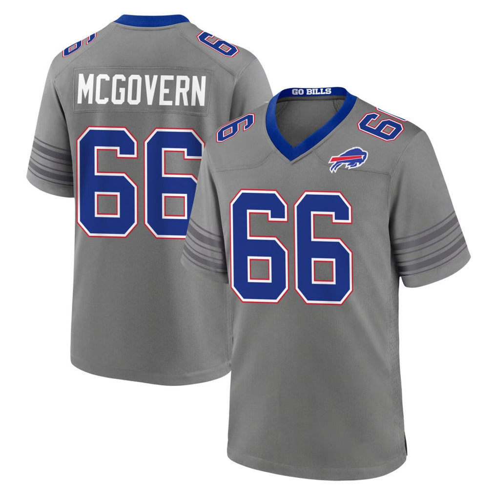 B.Bills #66 Connor McGovern Player Gray Nickel City Home Game Ldoa Stitched Jerseys