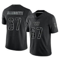 W.Commanders #67 Nick Allegretti Player Black Limited Reflective Home Game Ldoa Stitched Jerseys