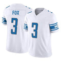D.Lions #3 Jack Fox Player White Vapor F.U.S.E. Limited Home Game Ldoa Stitched Jerseys