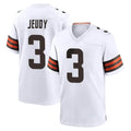 C.Browns #3 Jerry Jeudy Player White Home Game Ldoa Stitched Jerseys