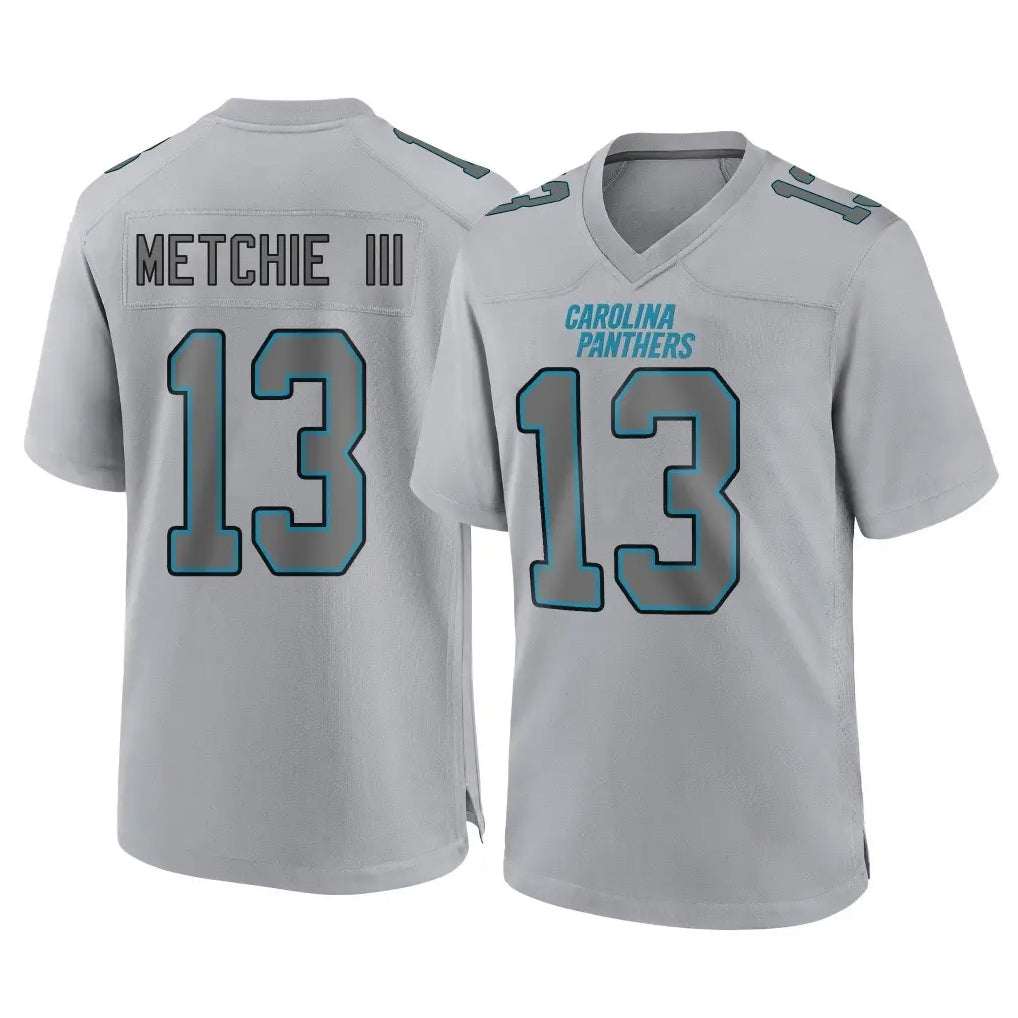C.Panthers #13 John Metchie III Player Gray Atmosphere Fashion Game Ldoa Stitched Jerseys