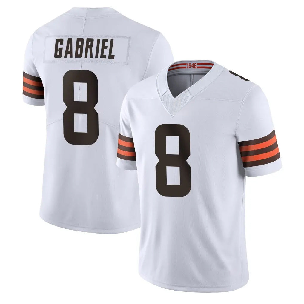 C.Browns #8 Dillon Gabriel Player White Vapor F.U.S.E. Limited Home Game Ldoa Stitched Jerseys