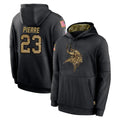 M.Vikings #23 James Pierre Player Black Salute to Service Hoodies Limited Game Ldoa Stitched Jerseys
