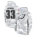 P.Eagles #33 Cooper DeJean Player Arctic Camo Salute to Service Pullover Hoodies Limited Game Ldoa Stitched Jerseys