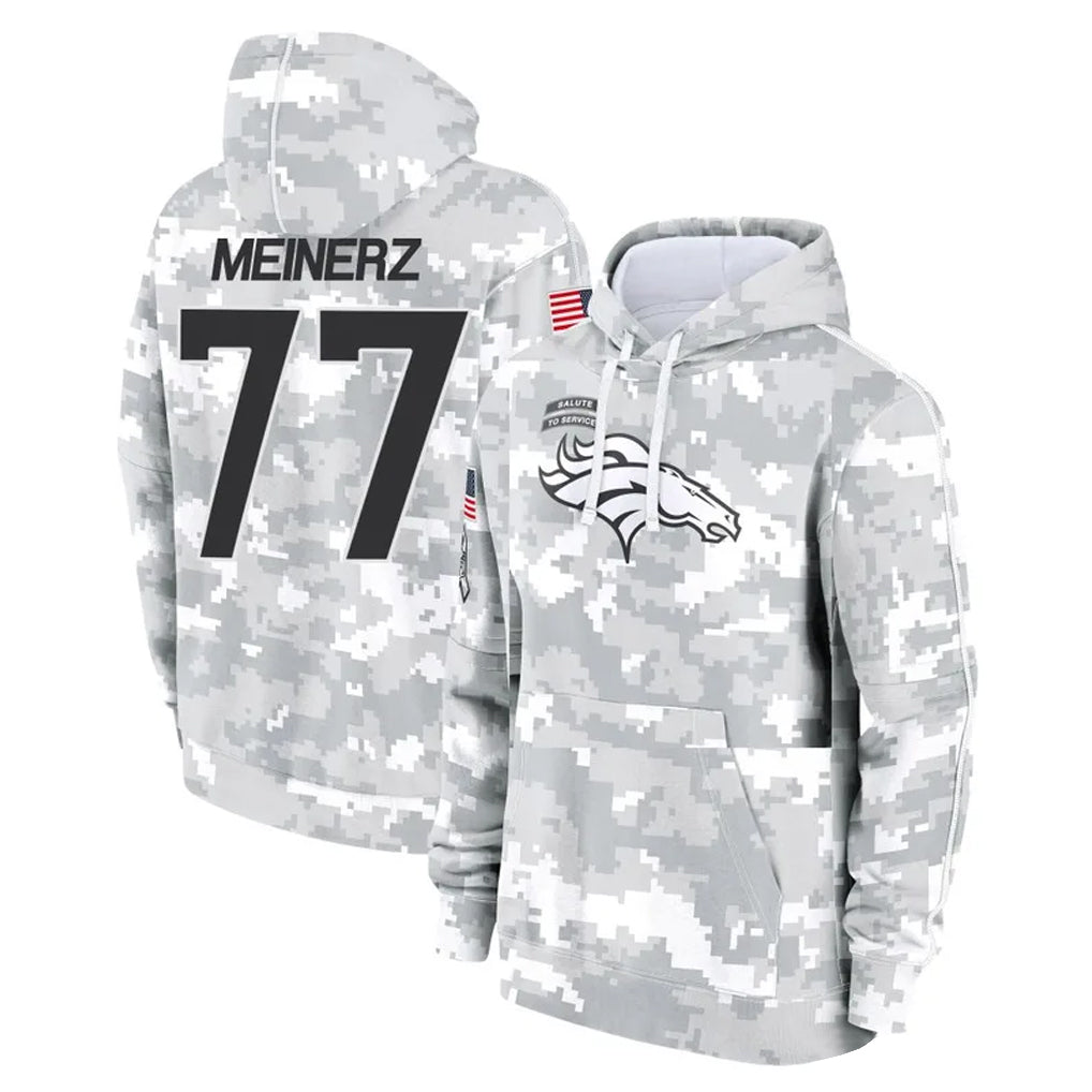 D.Broncos #77 Quinn Meinerz Player Arctic Camo Salute to Service Hoodies Limited Game Ldoa Stitched Jerseys