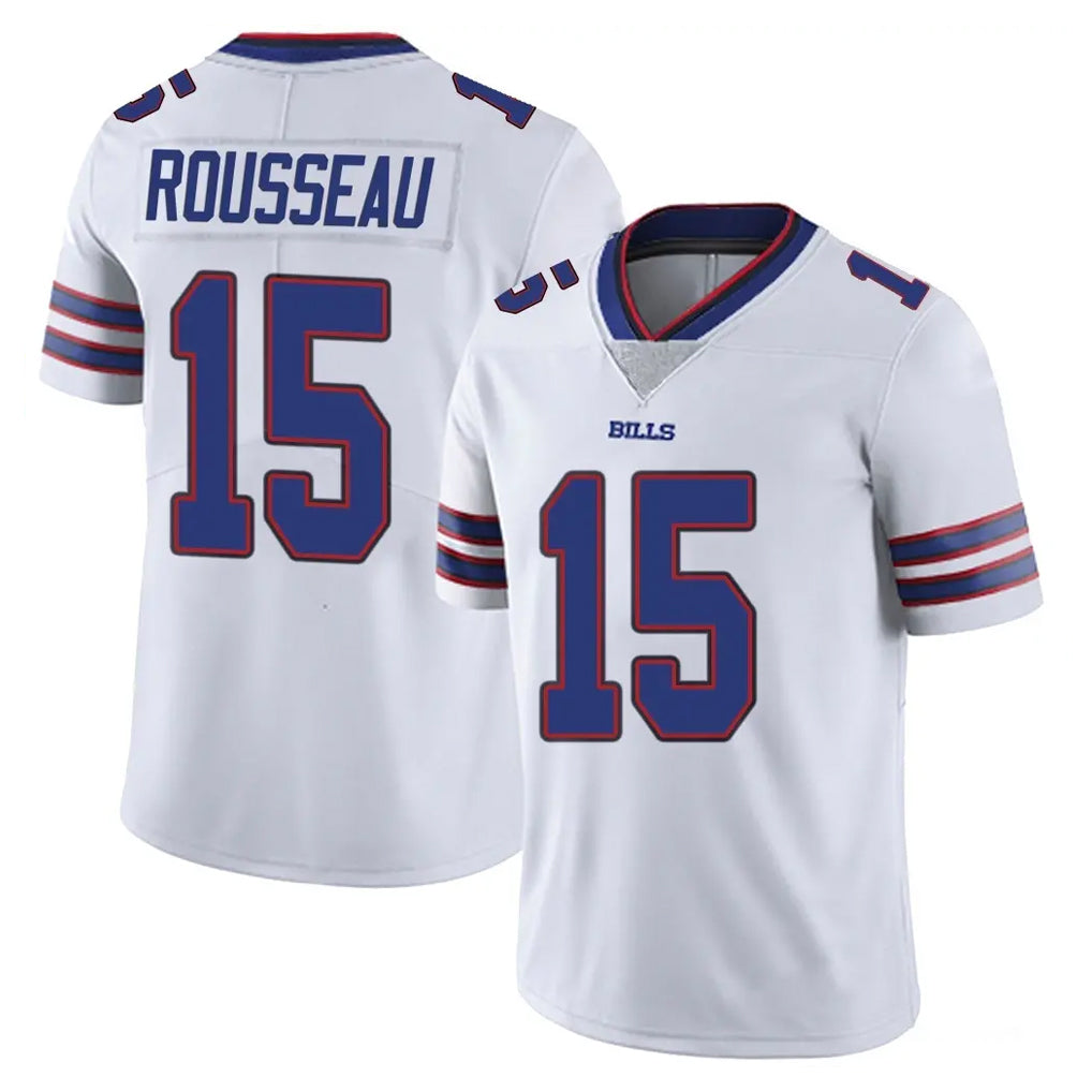 B.Bills #15 Greg Rousseau Player White Vapor Untouchable Limited Ldoa Stitched Jerseys