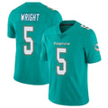 M.Dolphins #5 Jaylen Wright Player Aqua Limited Vapor Untouchable Home Game Ldoa Stitched Jerseys
