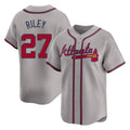 A.Braves #27 Austin Riley Player Gray Limited Home Game Ldoa Stitched Jerseys