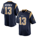 LA.Rams #13 Kurt Warner Player Navy Retired Limited Ldoa Stitched Jerseys