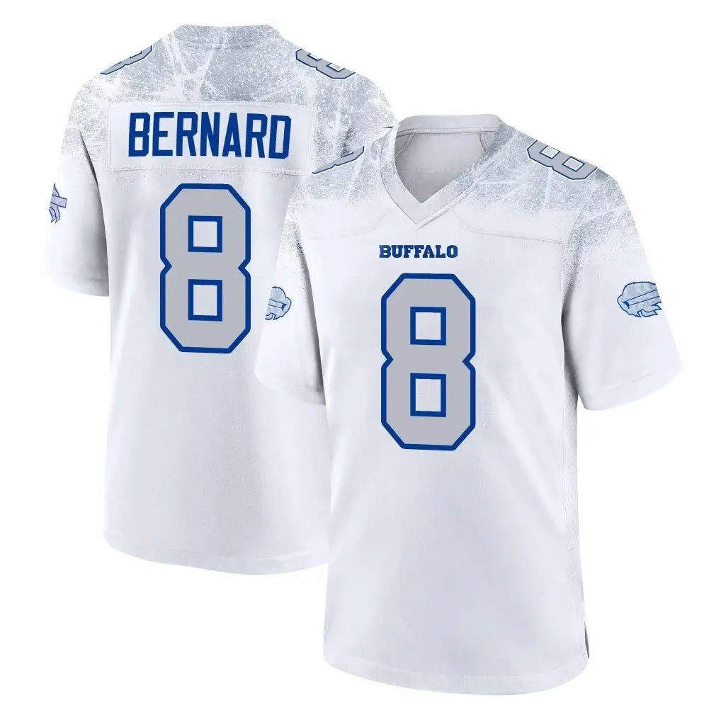 B.Bills #8 Terrel Bernard Player White Rivalries Collection Game Ldoa Stitched Jerseys