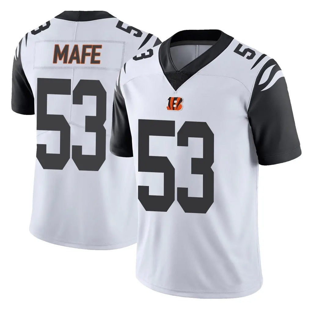 C.Bengals #53 Boye Mafe Player White Color Rush Vapor Untouchable Limted Home Game Ldoa Stitched Jerseys