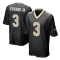 NO.Saints #3 Travis Etienne Jr. Player Black Home Game Ldoa Stitched Jerseys
